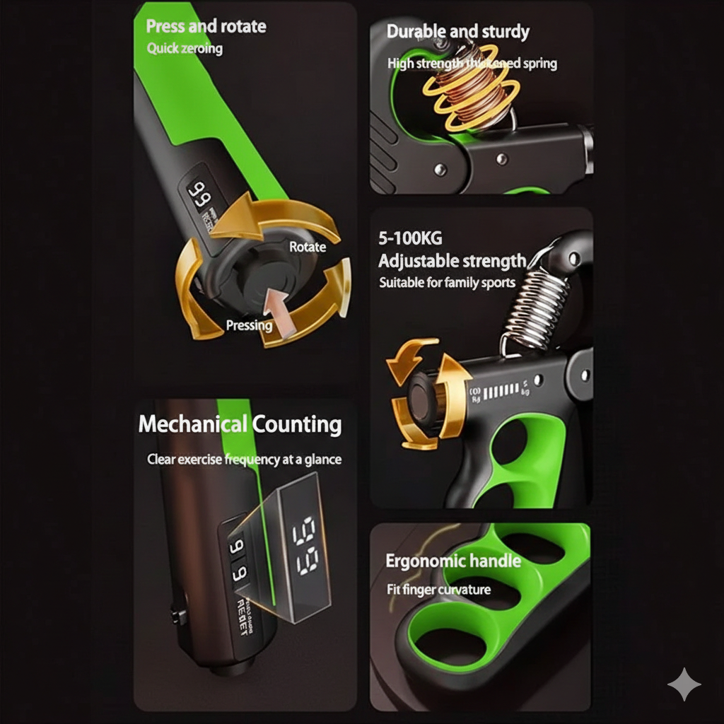 Adjustable Hand Grip Strengthener for Workout Training